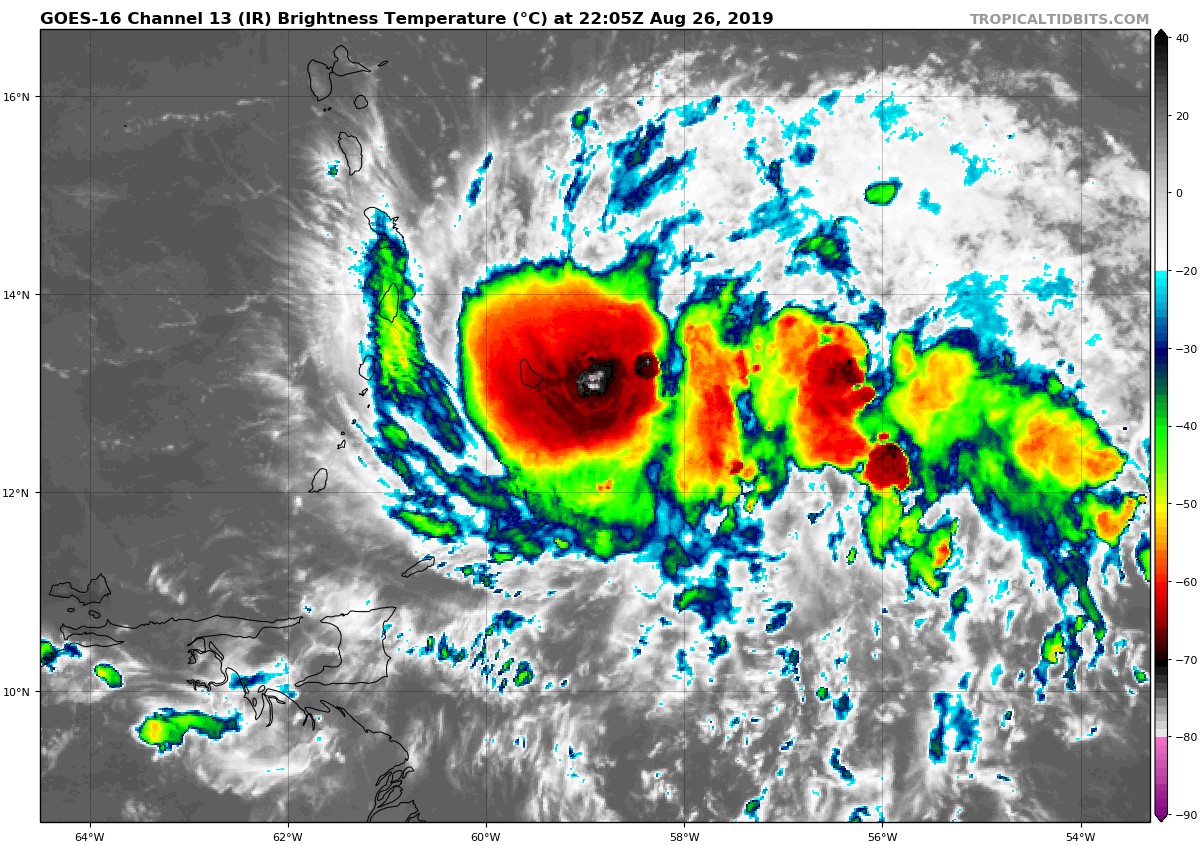 6pm Weather Report St Lucia News Now   Goes16 Ir 05L 201908262205 