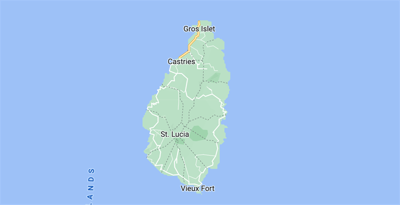 Map Saint Lucia 