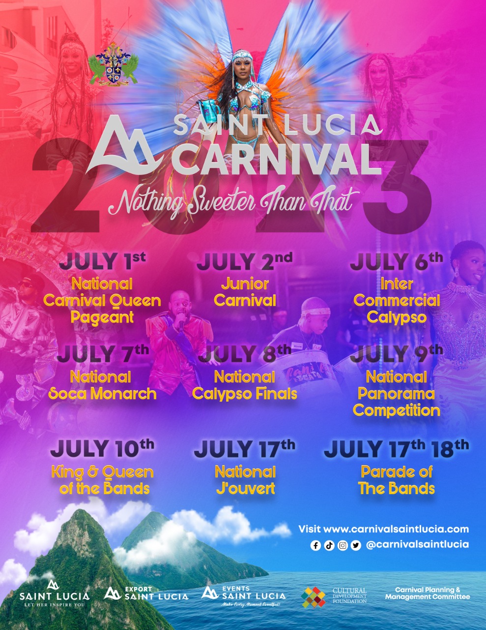 SAINT LUCIA CARNIVAL CALENDAR