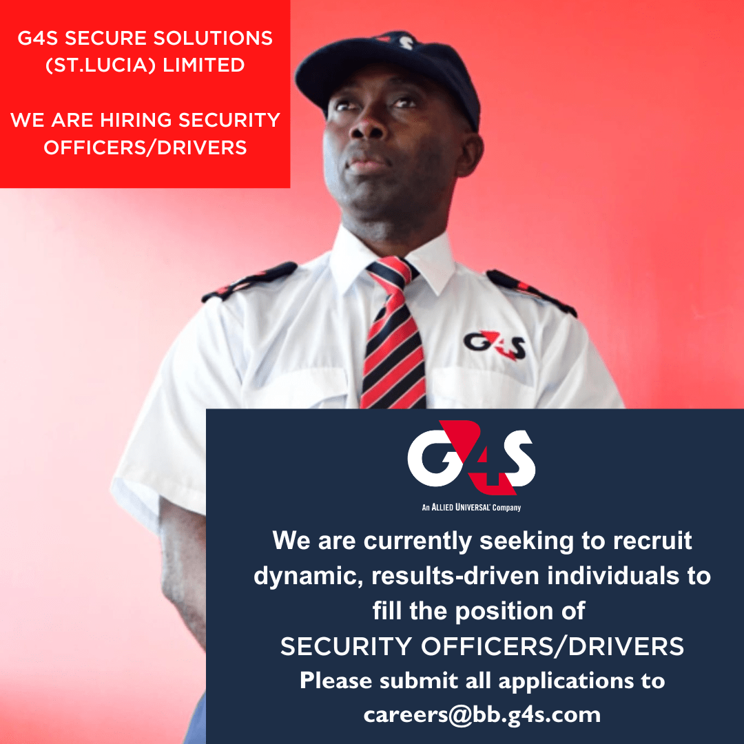 WE ARE HIRING SECURITY OFFICERSDRIVERS- ST.LUCIA