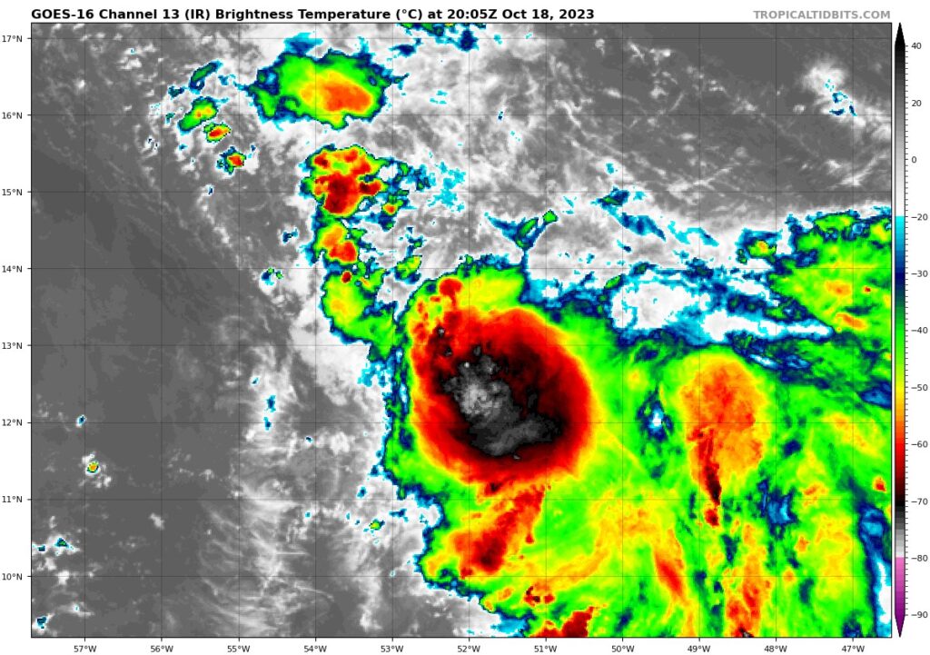 Tropical Storm Tammy forms East of the Windward Islands, Tropical Storm